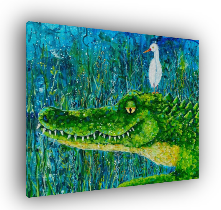 Whimsey in the Water 16"x20" Gallery Wrapped Canvas Print