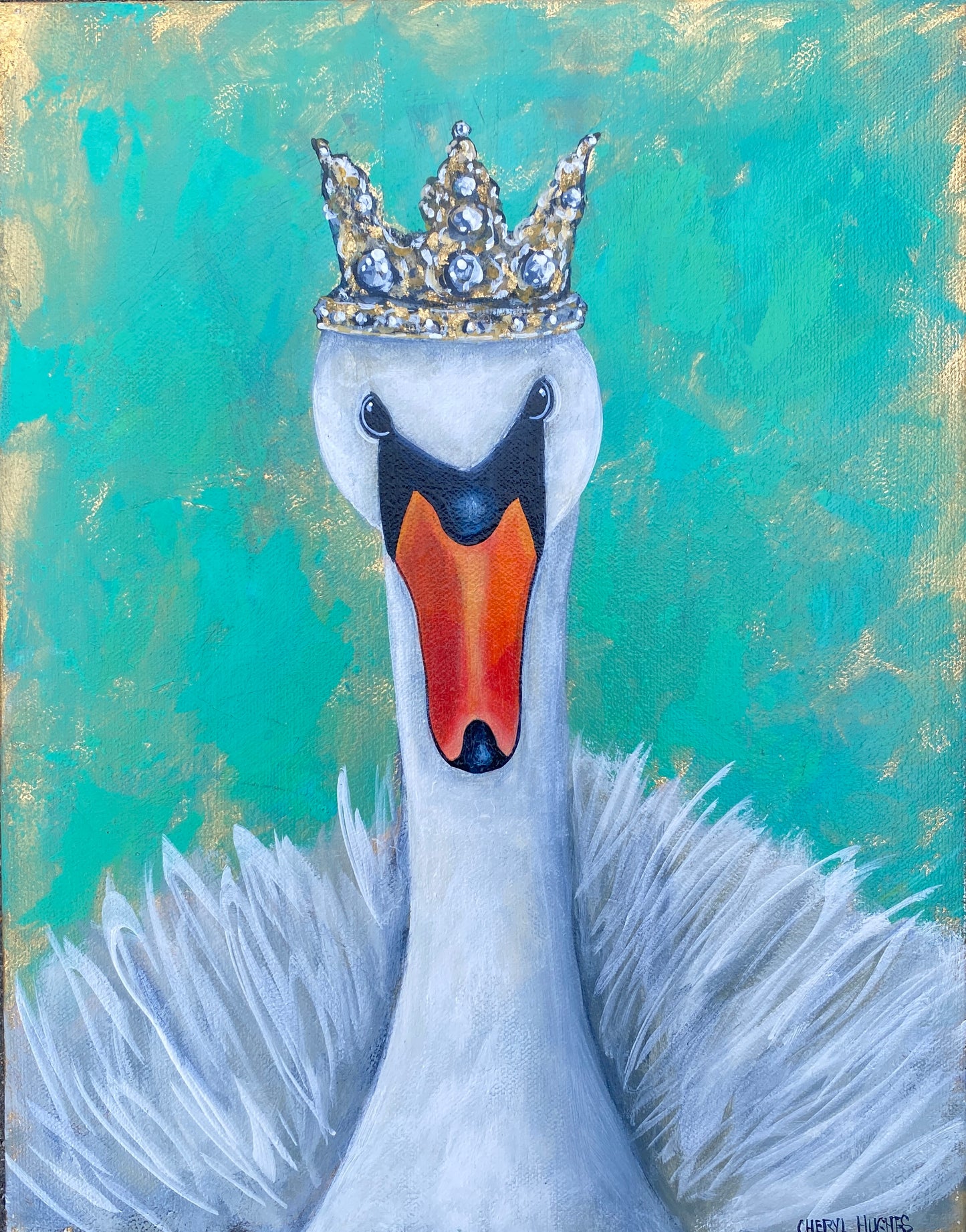 Gilded Grace in White