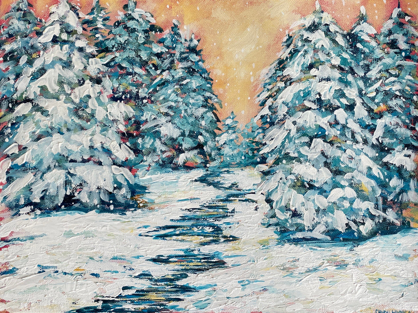 Winter Serenity Acrylic Painting Class