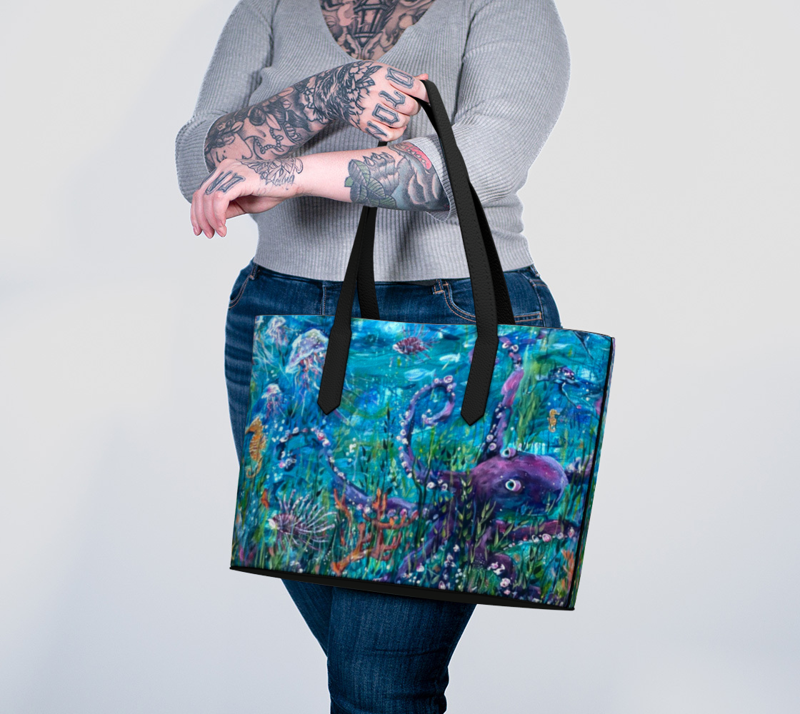 Under the Sea Vegan Leather Tote Bag