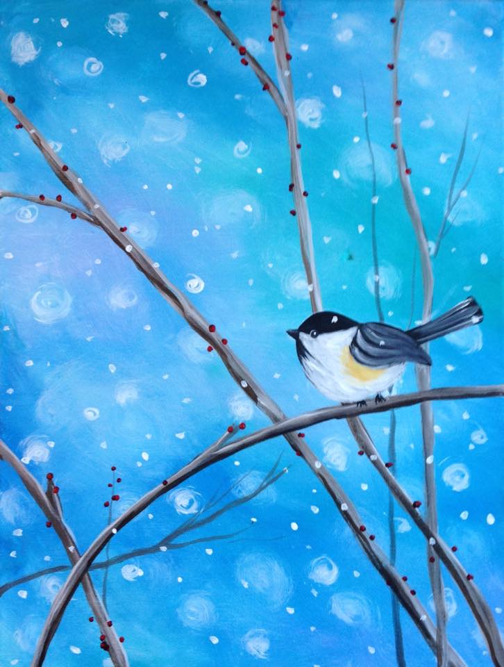 Chickadee Acrylic Painting Class