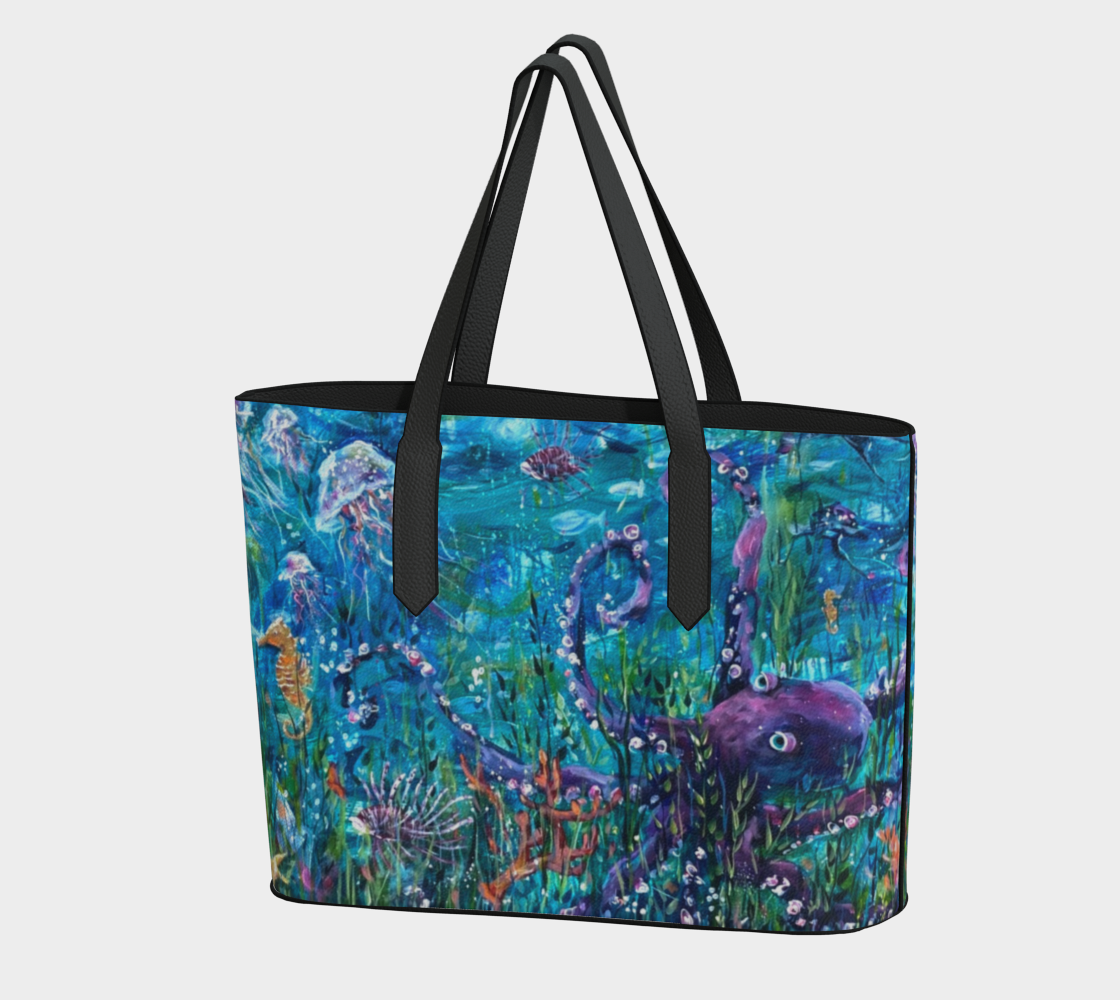 Under the Sea Vegan Leather Tote Bag