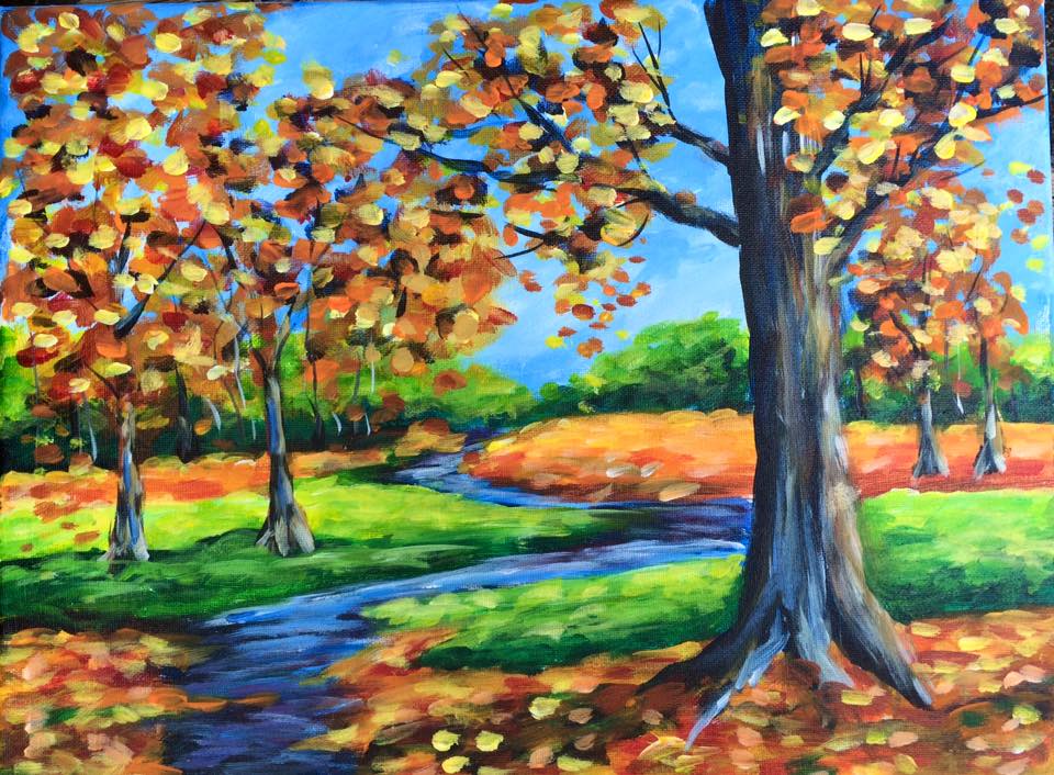 Fall Landscape Acrylic Painting Class