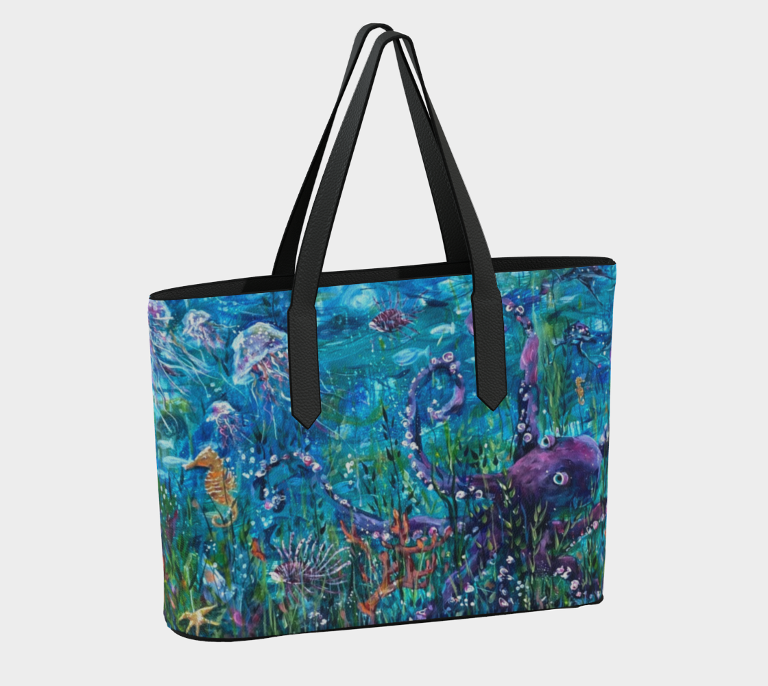 Under the Sea Vegan Leather Tote Bag