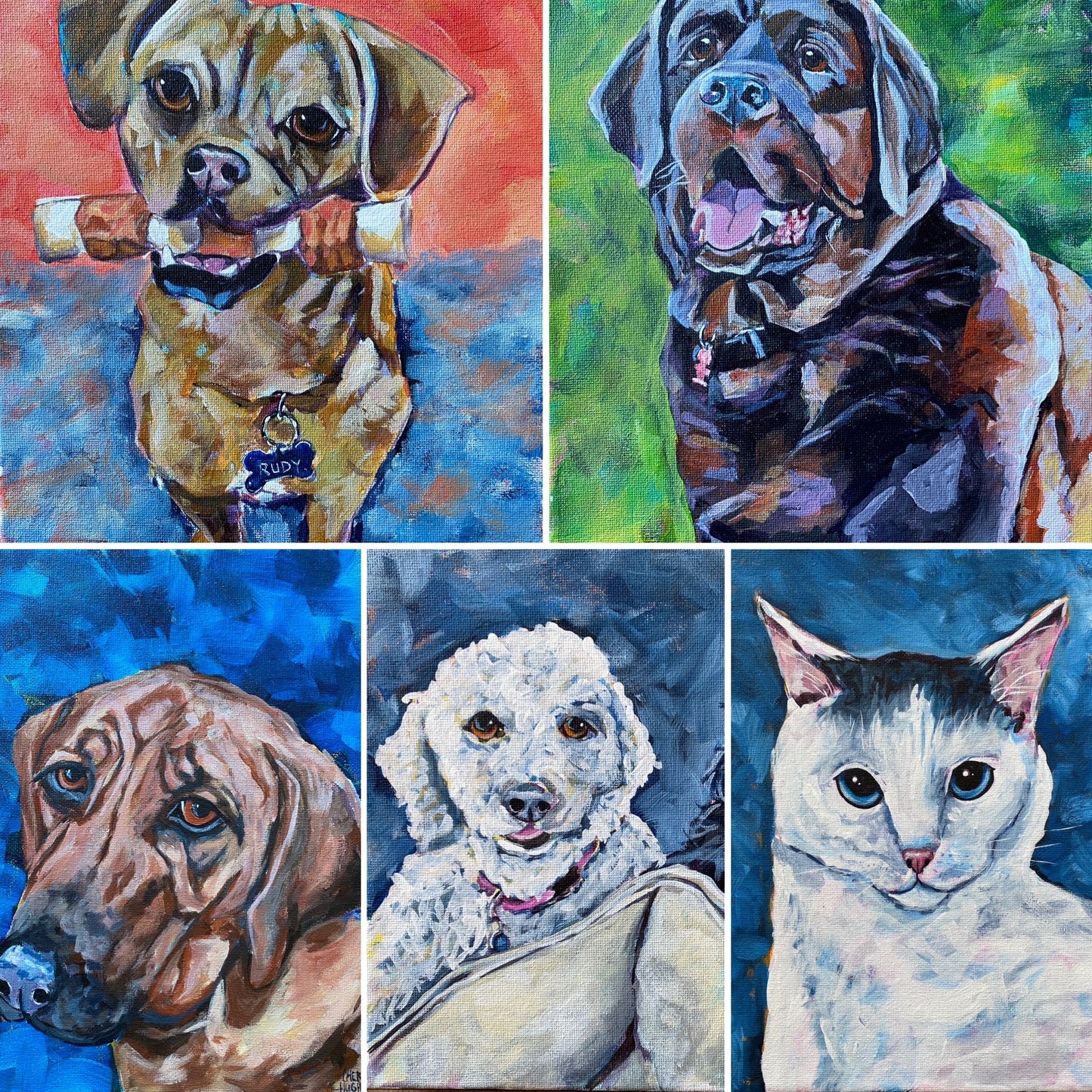 Handpainted Pet Portrait