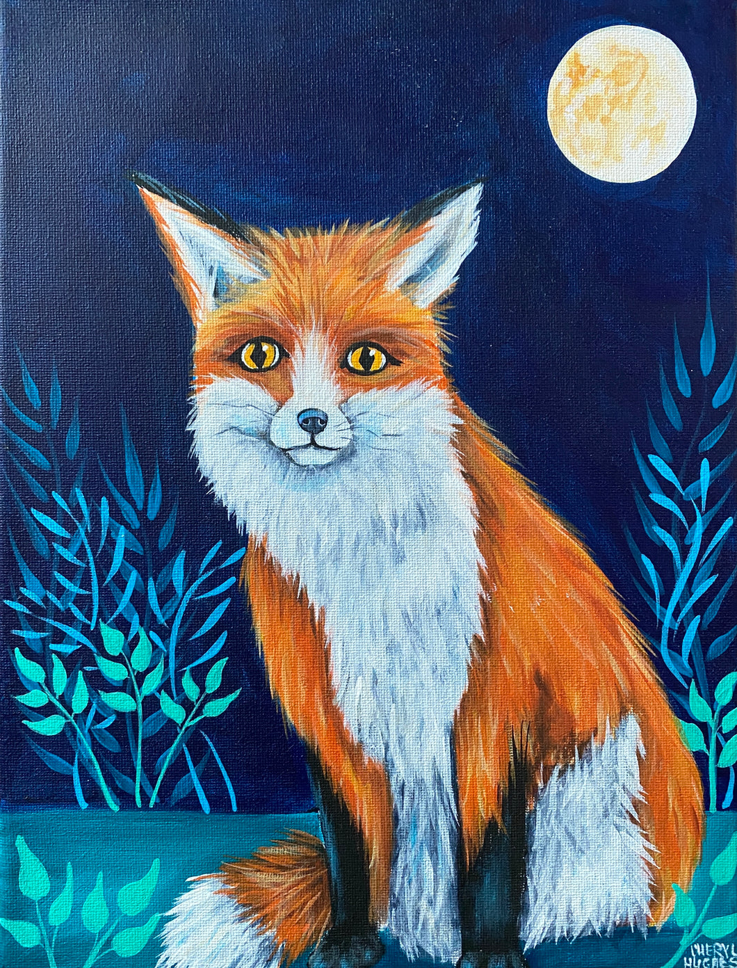 Forest Fox Acrylic Painting Class