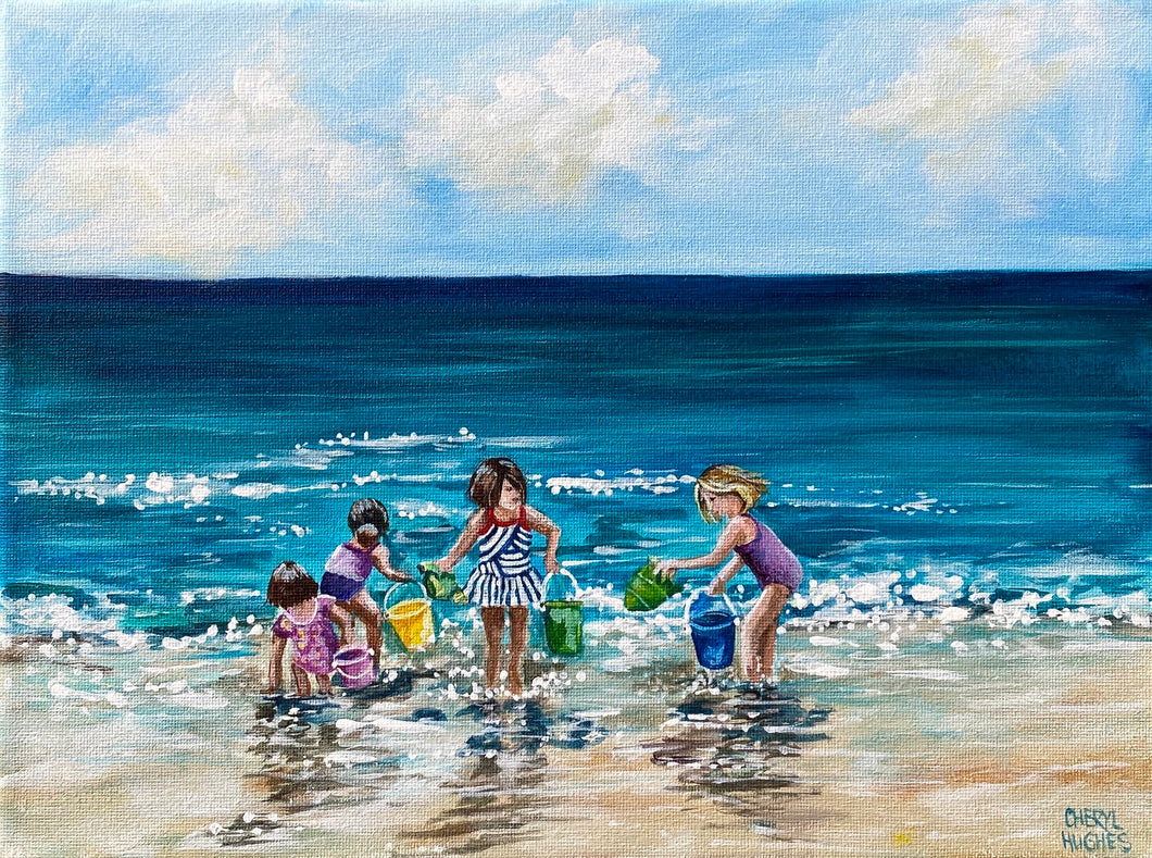 Joyful Waves of Childhood Acrylic Painting Class