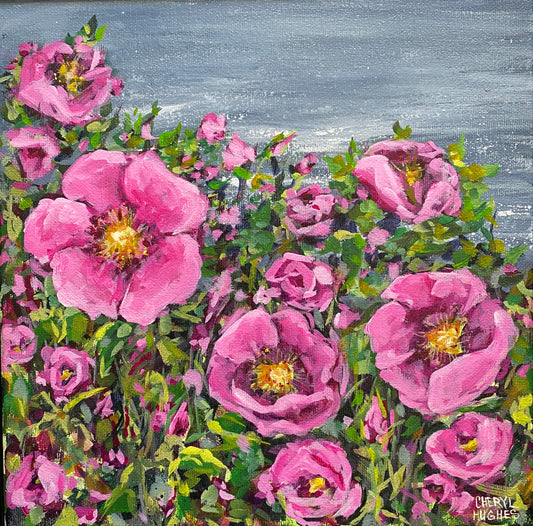 Rose Garden by the Sea Acrylic Painting Class
