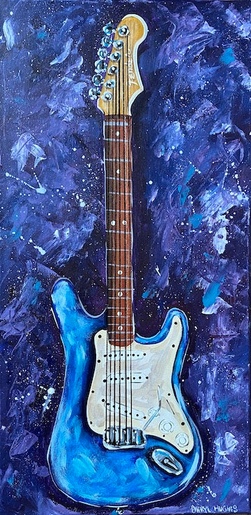 Rock On Guitar Acrylic Painting Class