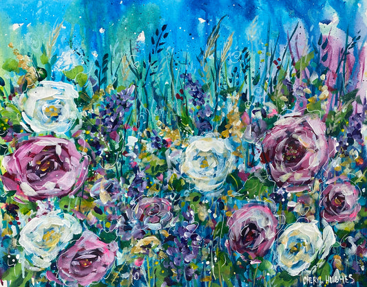 Abstract Floral Acrylic Painting Class