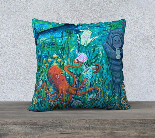 Mana Tea Pillow 22"x22"
