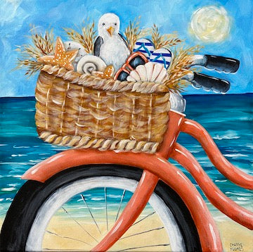Beach Bike Acrylic Painting Class