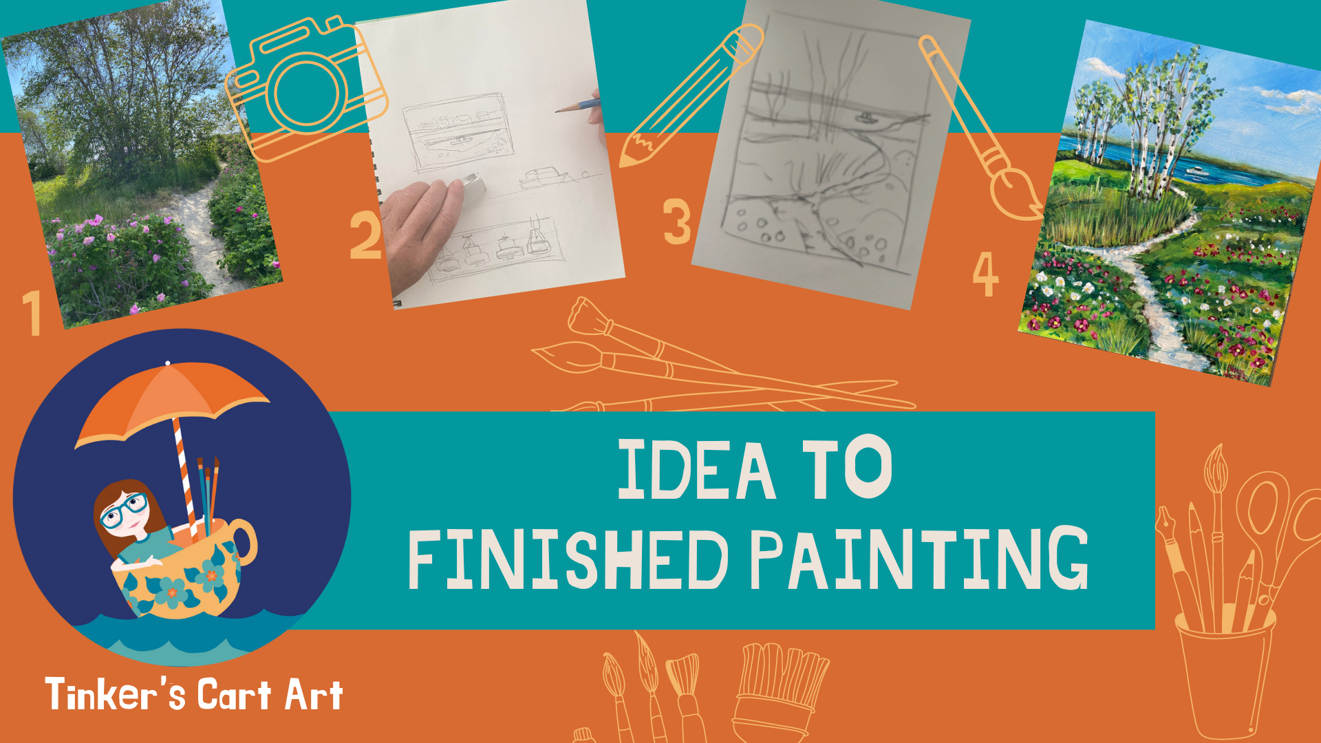 art instruction, mini course, original ideas, step